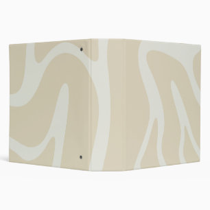 Modern Beige Cream Simple Organic Pattern Binder