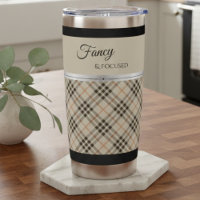Modern Beige Fancy and Focused Boutique Plaid