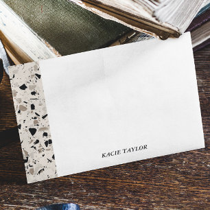 Modern Beige Personalized Note Cards