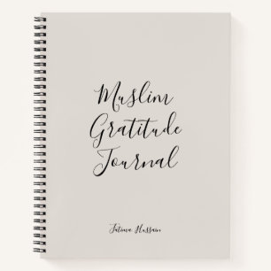 Modern Beige Sand Minimal Muslim Gratitude Journal