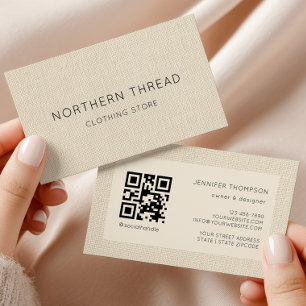 Modern Beige Textured Business Card