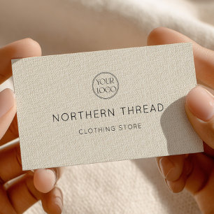 Modern Beige Textured Business Card