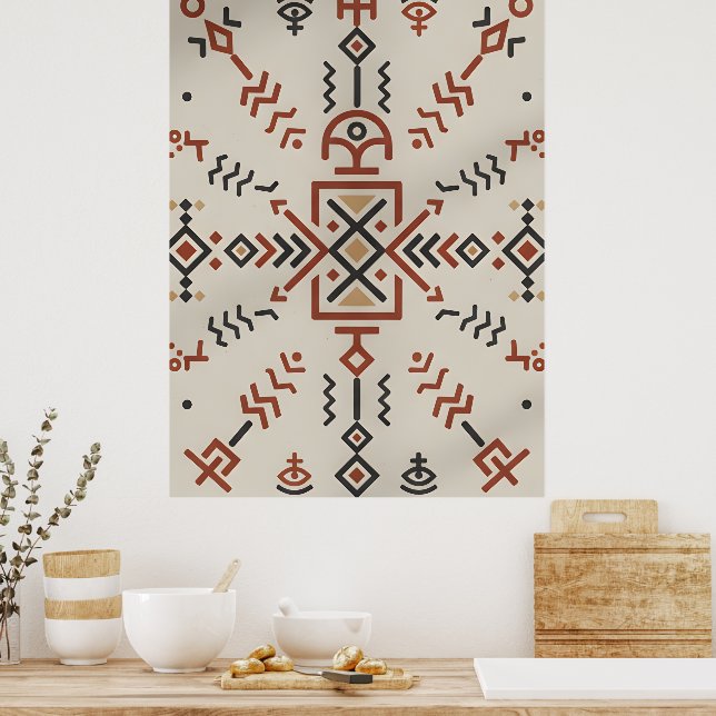 Modern Berber Line Art Wall Decor poster (Kitchen)