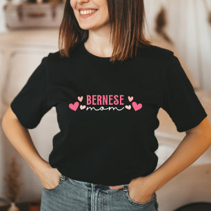 Modern Bernese mom Gift Berner Dog with hearts T-Shirt