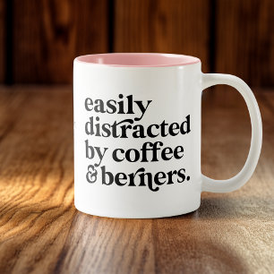 Modern Bernese Mountain Dog Two-Tone Coffee Mug