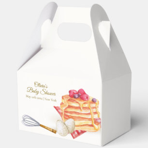 Modern Berry Pancake Egg Whisk Brunch Baby Shower Favor Box