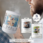 Modern BEST DAD EVER 3 Photos Personalized Coffee Mug<br><div class="desc">Modern BEST DAD EVER 3 Photos Personalized Coffee Mug. Create a personalized, custom coffee mug for a father featuring 3 pictures, your custom title and/or message in your choice of font styles and colours. The sample is shown with the title BEST. DAD. EVER. in charcoal grey classic typography. Makes an...</div>