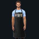 Modern BEST DAD EVER 3 Photos Personalized Custom Apron<br><div class="desc">Modern BEST DAD EVER 3 Photos Personalized Custom Apron. Create a personalized, custom photo apron for a father featuring 3 pictures, your custom title and/or message in your choice of font styles and text and background colours. The sample is shown with the editable title BEST. DAD. EVER. in white text...</div>