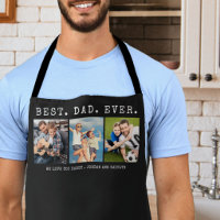 Modern BEST DAD EVER 3 Photos Personalized Custom