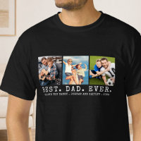 Modern BEST DAD EVER 3 Photos Personalized Custom