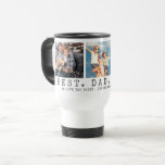 Modern BEST DAD EVER 3 Photos Personalized Travel Mug<br><div class="desc">Modern BEST DAD EVER 3 Photos Personalized Travel Mug. Create a personalized, custom travel mug for a father featuring 3 pictures, your custom title and/or message in your choice of font styles and colours. The sample is shown with the title BEST. DAD. EVER. in charcoal grey classic typography. Makes an...</div>