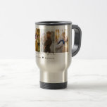 Modern Best Dad Ever 4 Photos Letter Cutout Travel Mug<br><div class="desc">This is a travel mug featuring 4 photos,  the text best dad ever and your custom message. This is the perfect gift for dad for father’s day,  his birthday or Christmas.
Photos by prostooleh / Freepik.</div>