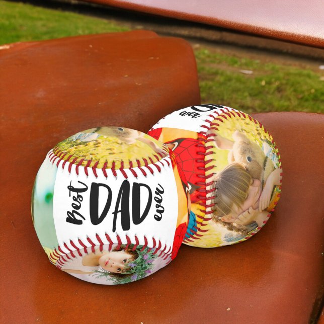 Modern Best Dad ever 5 photos grid collage father Baseball (Modern Best Dad ever 5 photos grid collage father Baseball)