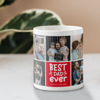 Modern 'Best Dad Ever' 9 Photo Keepsake