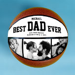 Modern BEST DAD EVER Cool Trendy Photo Collage Basketball<br><div class="desc">Perfect for the coolest dad you love: A BEST DAD EVER customized basketball with 3 favourite photos in trendy black and white, his name, and a sweet message from you as well as names and year. Great Father's Day gift or a awesome surprise for his birthday, surely a keepsake he'll...</div>