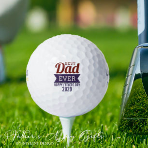Modern Best Dad Ever Father`s Day Golf Balls