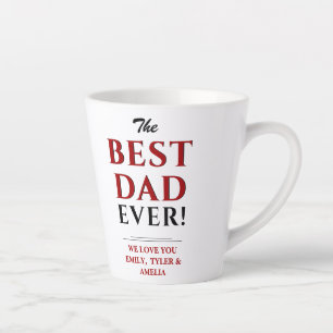 Modern Best Dad Ever Father`s Day Latte Mug