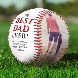 Modern Best Dad Ever Father`s Day Photo Collage Baseball