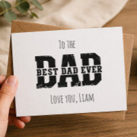 Modern Best Dad Ever Father’s Day Postcard