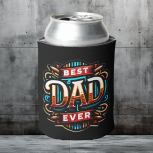 Modern Best Dad ever Father's day gift for Dad Can Cooler