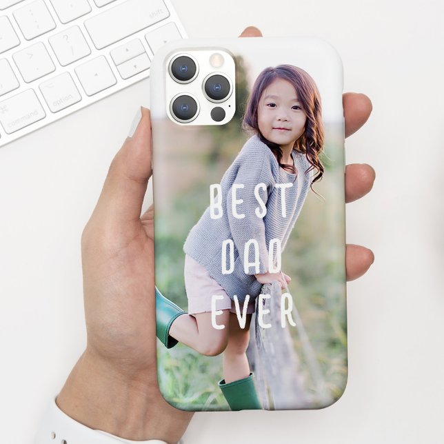 Modern Best Dad Ever Father's Day Photo Case-Mate iPhone Case (Creator Uploaded)