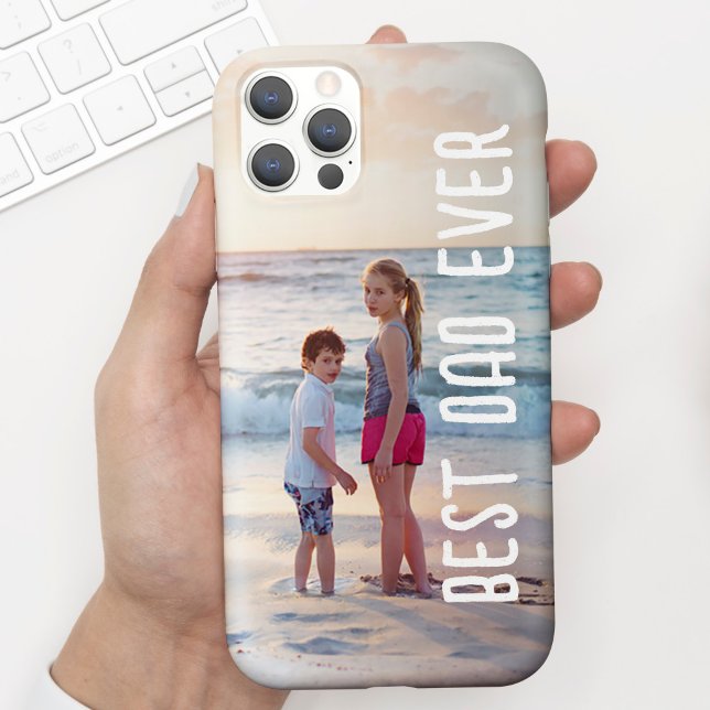 Modern Best Dad Ever Father's Day Photo Case-Mate iPhone Case (Creator Uploaded)