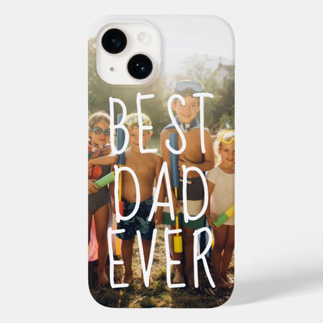 Modern Best Dad Ever Father's Day Photo Case-Mate iPhone Case (Back)