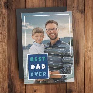 Modern Best Dad Ever Full Photo Father's Day 