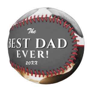 Modern Best Dad Ever Name Father`s Day Photo Baseball