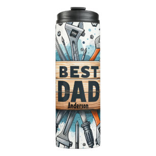 Modern Best Dad Ever Personalized  Thermal Tumbler