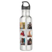 Modern BEST DAD EVER Photo Collage Cool 710 Ml Water Bottle (Back)