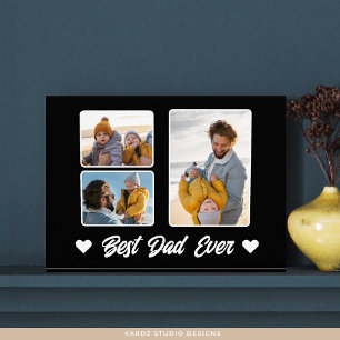 Modern Best Dad Ever Photo Collage Photo Block