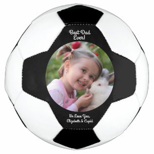 Modern Best Dad Ever Photo Father’s Day Soccer Ball