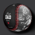 Modern Best Dad Ever Photo Father's Day from Son Baseball<br><div class="desc">The ultimate Father's Day gift that blends sentimental and humourous elements is the "Best Dad Ever 3 Photo Collage Baseball." This product features a stunning black and white 3-photo collage that highlights your cherished memories with your dad (your image will get a BW filter). To make this gift even more...</div>