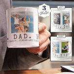 Modern BEST DAD EVER Photo Personalized Coffee Mug<br><div class="desc">Modern BEST DAD EVER Photo Personalized Coffee Mug. Create a personalized, custom coffee mug for a father featuring 3 photos, your custom title and/or message in your choice of font styles and colours. The sample is shown with the title BEST. DAD. EVER. in charcoal grey classic typography. Makes an ideal...</div>