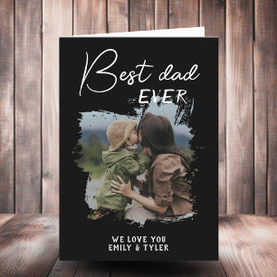 Modern Best Dad Family Photo Father`s Day Holiday Card