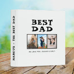 Modern Best Dad Kids Family Photo Album Binder<br><div class="desc">Modern Best Dad Kids Family Photo Album 3 ring binder. 3 family photos on the cover - add 3 photos and your names. The text is in modern black typography on a white background. Change any text on the cover and on the spine. A lovely keepsake for a father. Gift...</div>