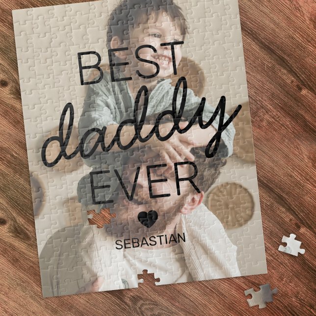 Modern Best Daddy Ever Photo Jigsaw Puzzle (Creator Uploaded)