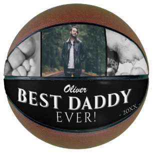 Modern Best Daddy Father`s Day Keepsake 3 Photo Basketball