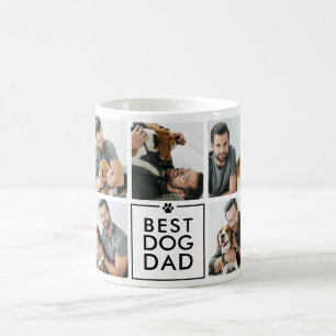 Modern Best Dog Dad 7-Photo Collage Coffee Mug