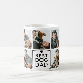 Modern Best Dog Dad 7-Photo Collage Coffee Mug