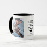 Modern "Best Dog Dad" Paw In Heart 2-Photo Mug<br><div class="desc">Celebrate the bond between man and his best friend with this personalized “Best Dog Dad” photo mug, featuring two custom photo panels and a heartfelt message that makes it the perfect gift from your pup. Designed with bold black typography and a cute paw heart graphic, this mug combines modern style...</div>