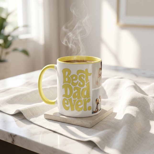 Modern Best Dog Dad Photo Mug (Creator Uploaded)