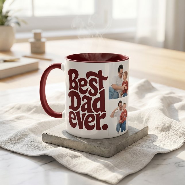 Modern Best Dog Dad Photo Mug (Creator Uploaded)