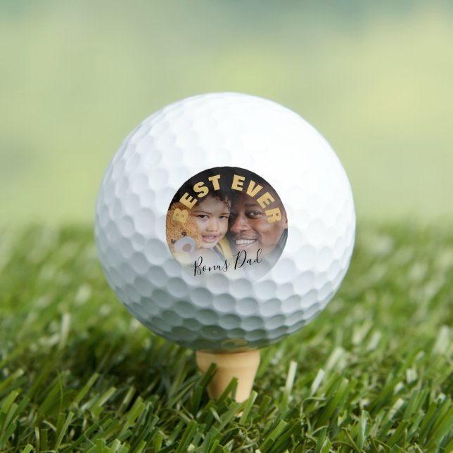Modern Best Ever Bonus Dad | Photo Golf Balls (Insitu Tee)