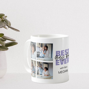 Modern Best Ever Bonus Mom   Photo Collage Coffee Mug