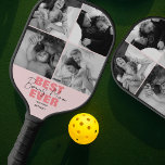 Modern Best Ever Bonus Mom | Photo Collage Pickleball Paddle<br><div class="desc">Looking for the perfect gift for the pickleball-loving mom in your life? Look no further than this sleek and personalized pickleball paddle! With the option to add a photo and a heartfelt message, including the names of her children, this is sure to make a thoughtful and sentimental present. And the...</div>