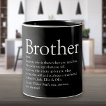 Modern Best Ever Brother Definition Two-Tone Coffee Mug<br><div class="desc">Modern Best Ever Brother Definition. Personalize for your special brother (big or small) to create a unique gift. A perfect way to show him how amazing he is every day. You can even customize the background to their favourite color. Designed by Thisisnotme©</div>