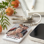 Modern Best Ever Grandpa | Photo Keychain<br><div class="desc">Looking for a cool gift for fathers day or a birthday, this cool key chain is the perfect keepsake for Dads, stepdads, new dads, bonus dads, grandads and dog dads. The keyring features photo and the template message reads 'BEST EVER GRANDPA' and on the other side is a template message,...</div>