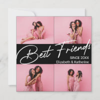 Modern Best Friends 4 Photo Collage Gift